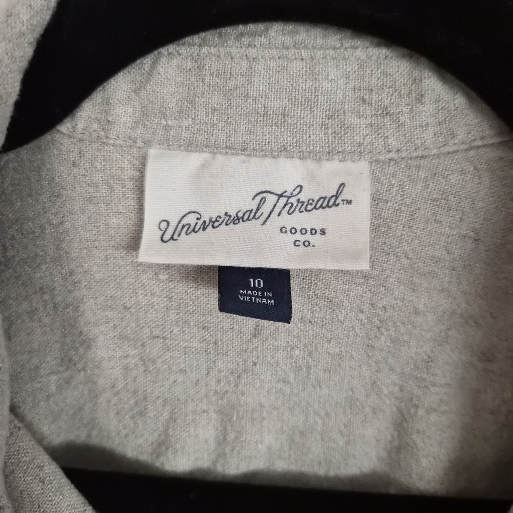 Universal Thread Beige Button-Front Midi Dress - image 3